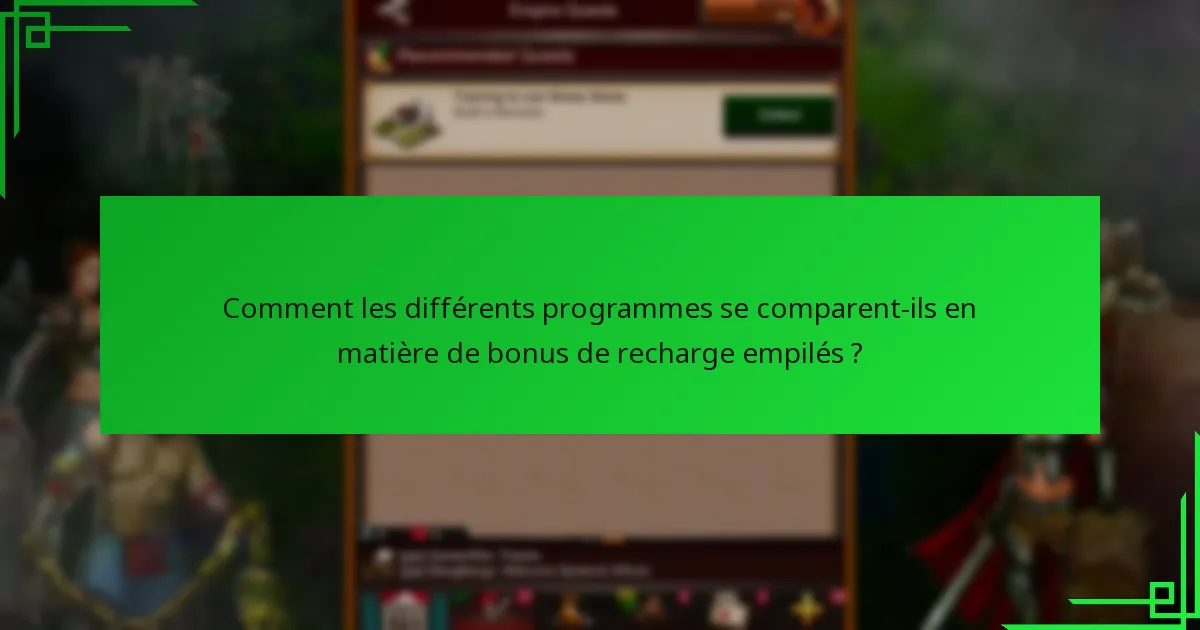 Quels sont les avantages des niveaux supérieurs dans les programmes de bonus de recharge ?